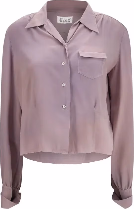 Maison Margiela Purple Silk Shirt
