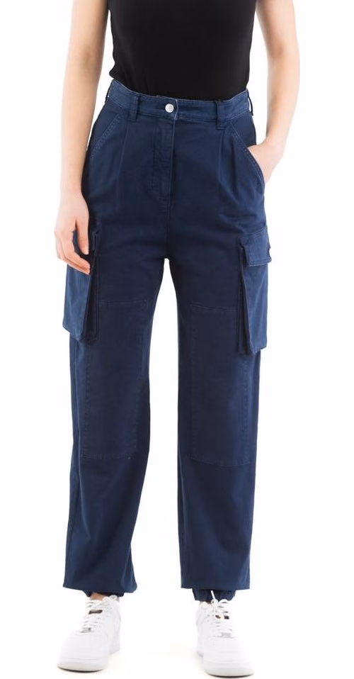 Moschino Blue Cotton Cargo Pants