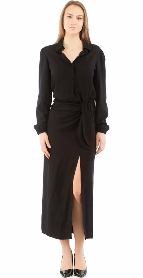 Moschino Black Marabou Casual Dress