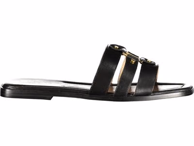 Black Leather Women's Sandal