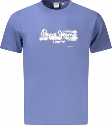"Blue Cotton Men T-Shirt"