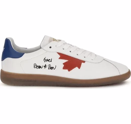 Dsquared² White Calf Leather Bos Taurus Chunky Sneakers