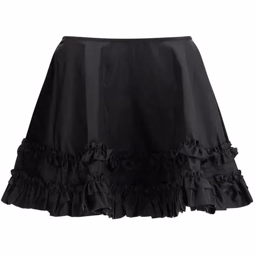 Ganni Black Recycled Polyamide Mini Skirt