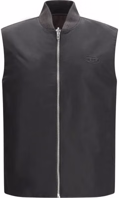 Brown Polyamide Sleeveless Jacket