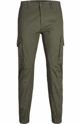 Green Cotton Skinny Pants