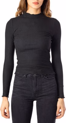 Black Polyester Turtleneck