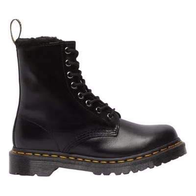 Black Leather Lace-Up Boots