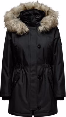 Black Polyester Parka