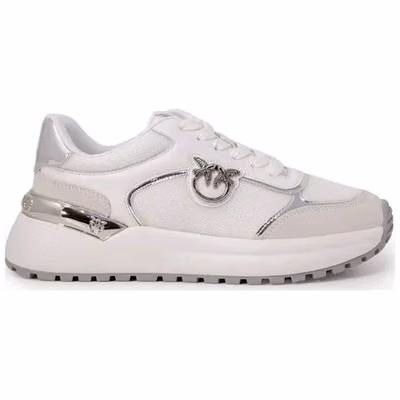 White Leather Low Top Sneakers