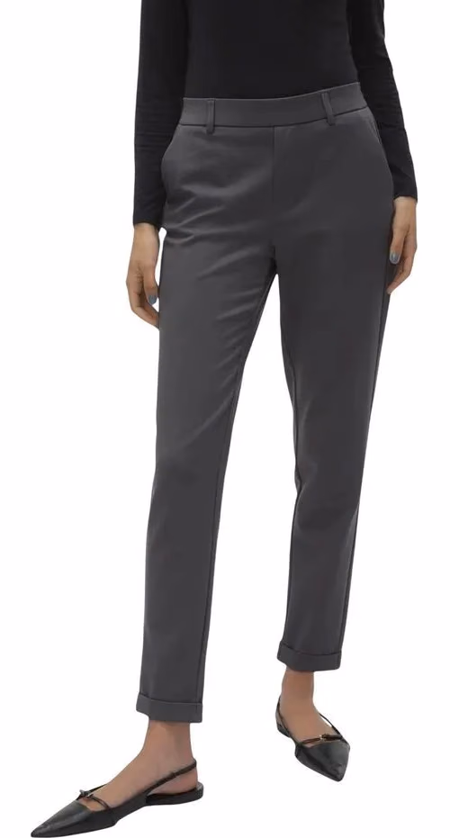 Vero Moda Gray Polyester Casual Pants