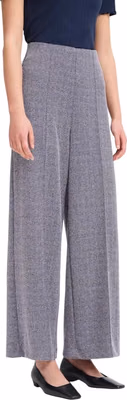 Blue Polyester Casual Pants
