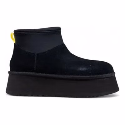 Black Suede Leather Ankle Boots