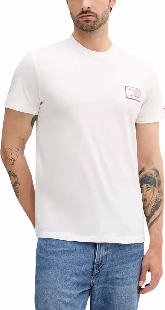 Tommy Hilfiger Jeans Cream Recycled Cotton T-Shirt