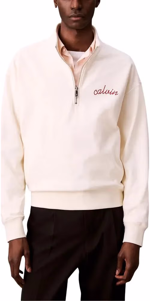 Calvin Klein Jeans White Cotton Sweatshirt