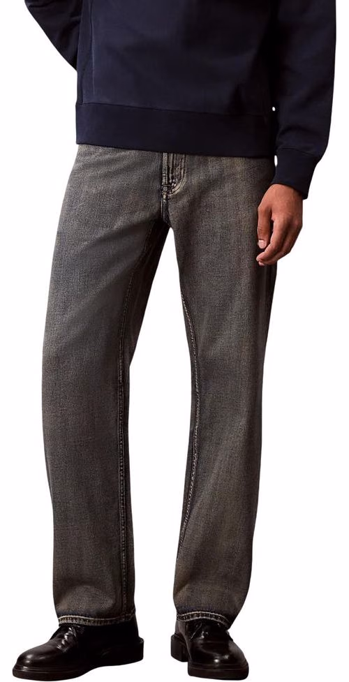 Calvin Klein Jeans Beige Cotton Relaxed Fit Jeans