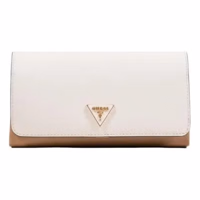 Beige Polyethylene Clutch Bag