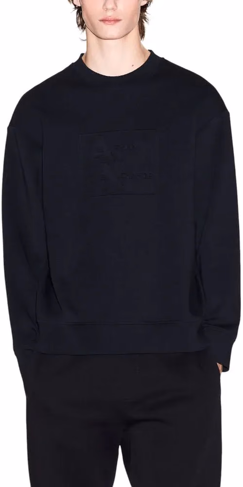 Armani Exchange Black Cotton Sweatshirt