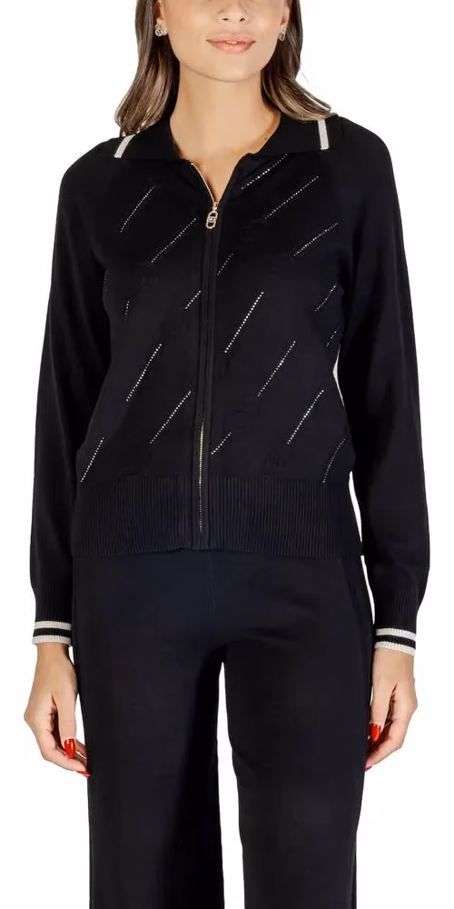 Liu Jo Black And White Viscose Cardigan