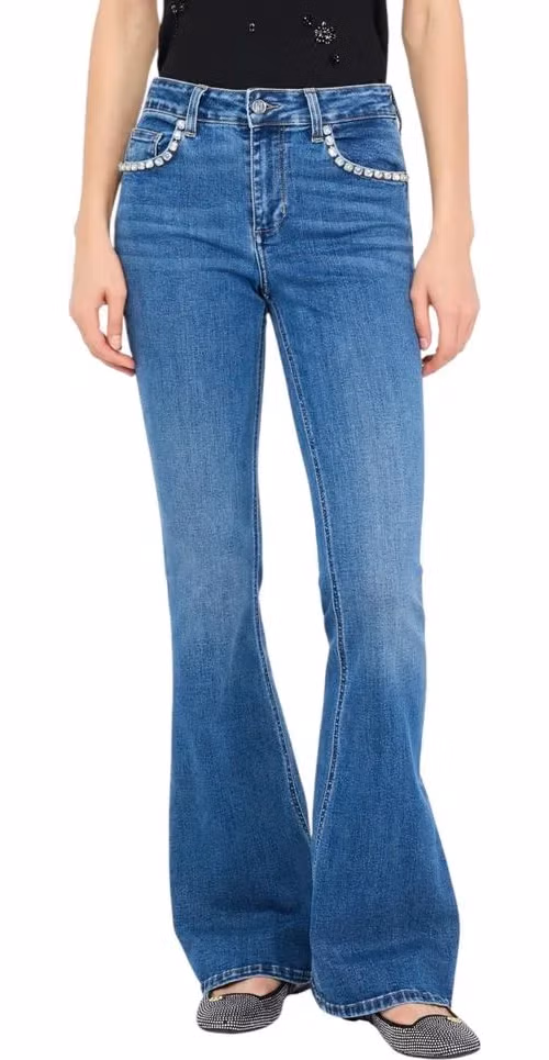 Liu Jo Blue Cotton Bootcut Jeans