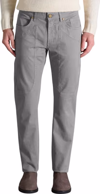 Gray Cotton Skinny Pants
