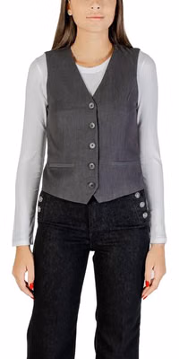 Gray Polyester Waistcoat