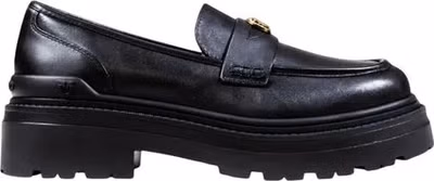 Black Leather Platform Pumps