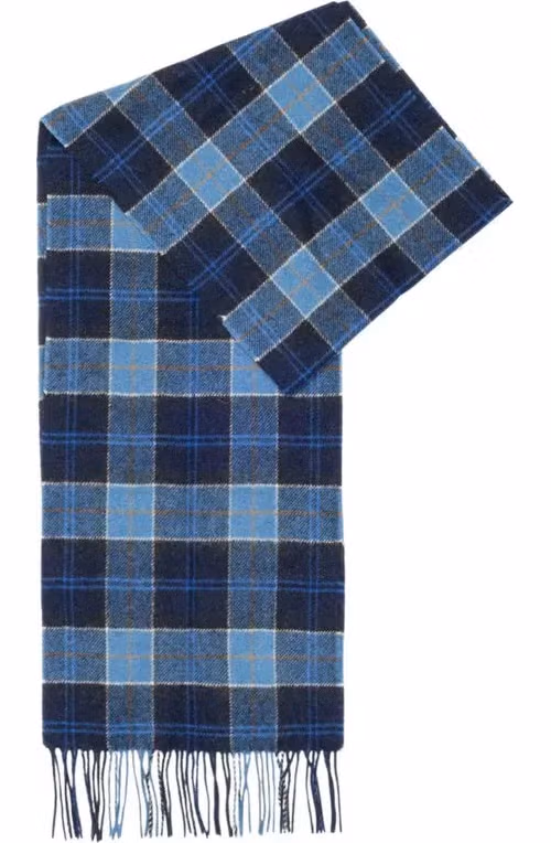 Barbour Blue Wool Scarf