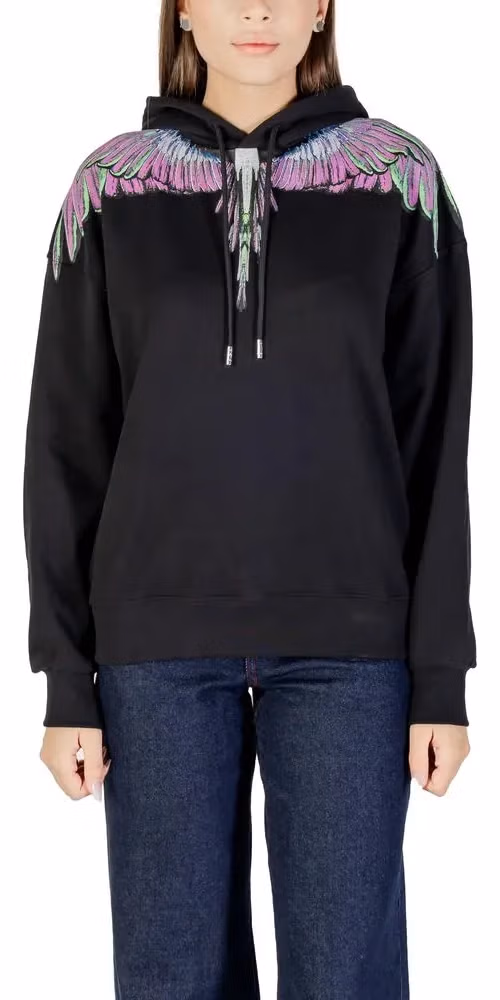 County of Milan Black Cotton Hoodie