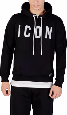 Black And White Cotton Hoodie
