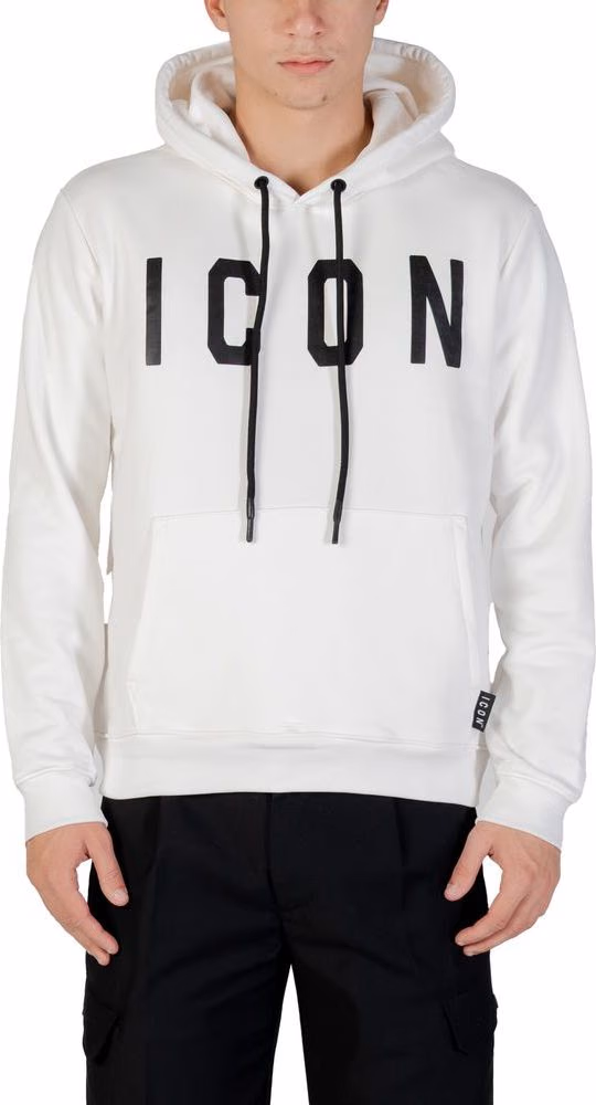 Icon Black And White Cotton Hoodie