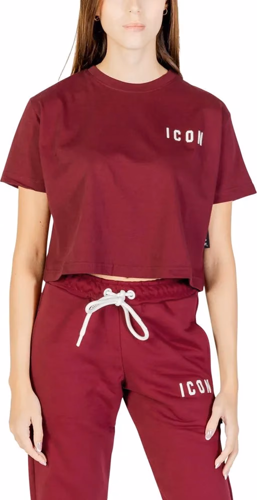 Icon Bordeaux Cotton T-Shirt