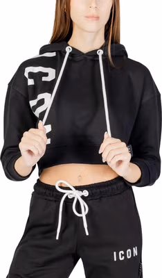 Black Cotton Hoodie