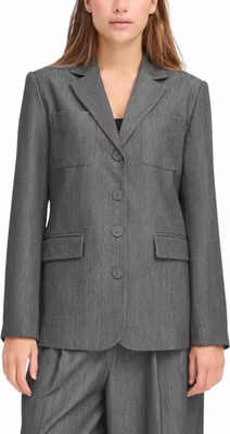 Gray Polyester Blazer