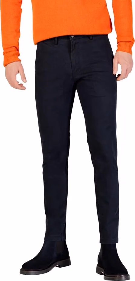 Borghese Blue Cotton Skinny Pants
