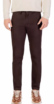 Brown Cotton Skinny Pants