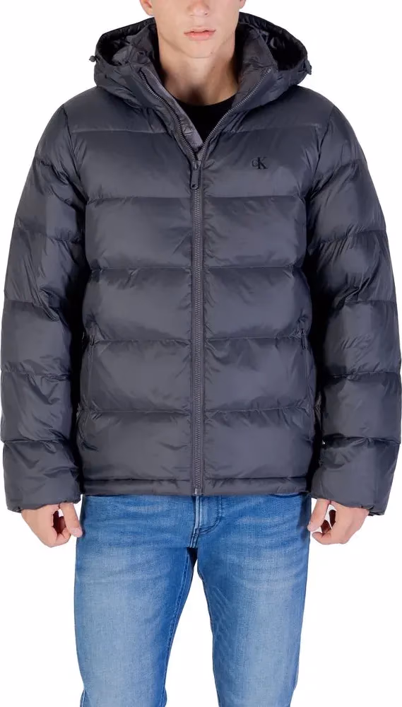 Calvin Klein Jeans Gray Polyamide Coat