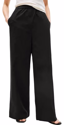 Black Organic Cotton Casual Pants