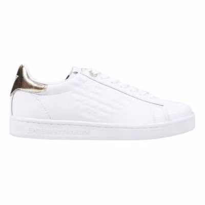 White Leather Low Top Sneakers