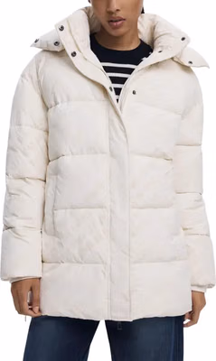 Cream Polyester Coat