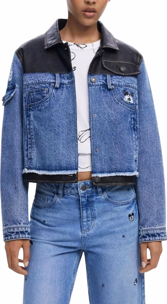 Desigual Blue Cotton Denim Jacket