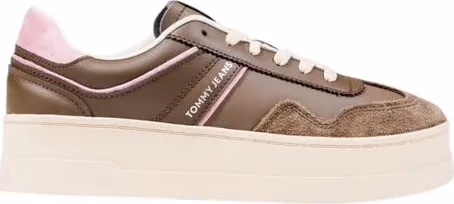Tommy Hilfiger Jeans Brown Artificial Leather Sneakers