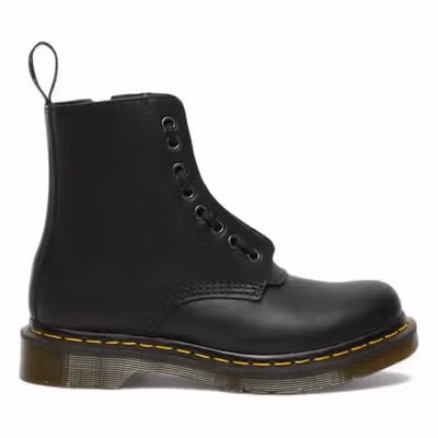 Black Leather Lace-Up Boots