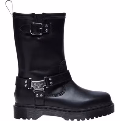 Black Leather Lace-Up Boots