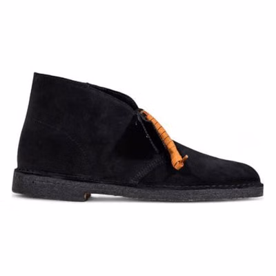 Black Suede Leather Lace-Up Boots