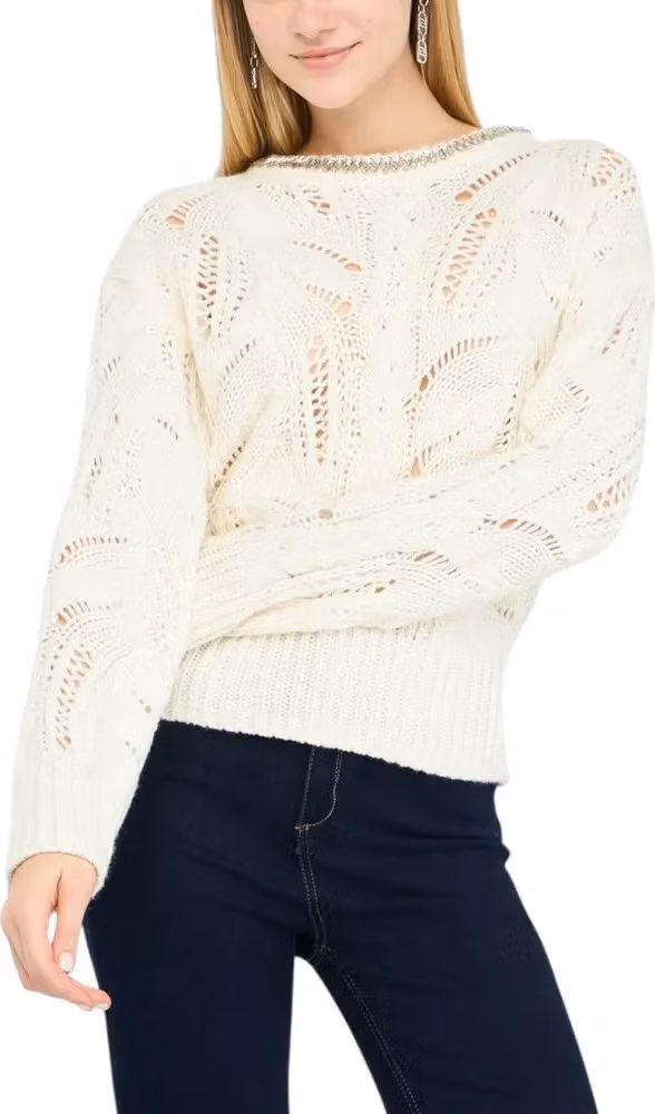 Liu Jo White Marabou Sweatshirt