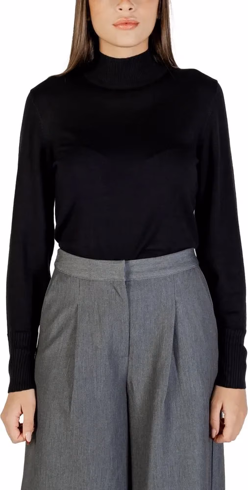 ICHI Black Viscose Turtleneck