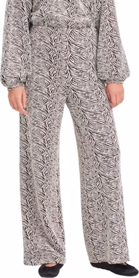 Brown Polyester Casual Pants