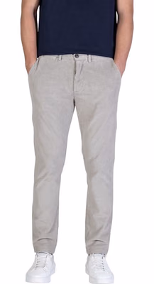 Gray Cotton Casual Pants