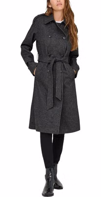 Gray Recycled Polyester Coat