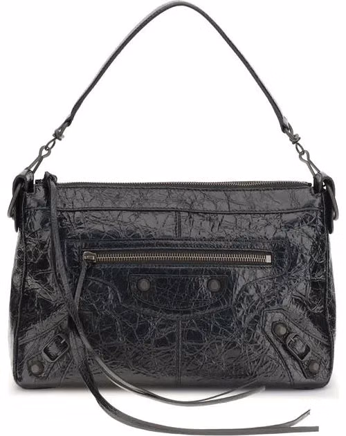 Balenciaga Black Lamb Ovis Aries Aries Shoulder Bag